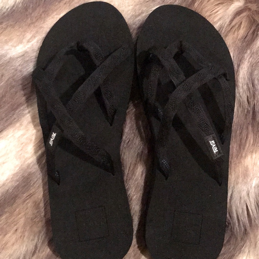 NWT Black Teva Sandals
